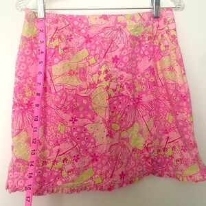 Lilly Pulitzer skirt.  Pink ruffled